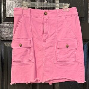 Pink Mini Skirt with Pockets LOFT